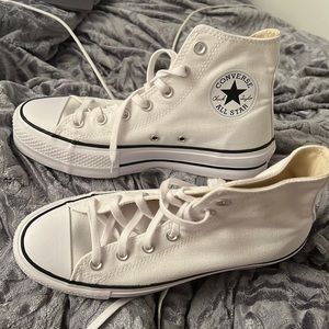 White platform Converse